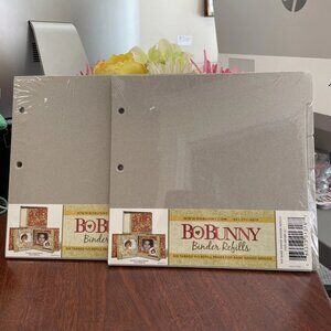 BoBunny Six Tabbed 9x9 Refill Pages For Bare Naked Binder - Set of 2 - NIP